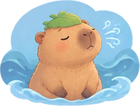 Illustration of Cappy by the sea for Ocean Breath.